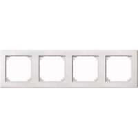 Merten Rahmen vierfach waagerecht und senkrecht Montage Typ 484419 aus Thermoplast weiß (matt), Retail