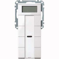 Merten Taster 4-fach mit Raumtemperaturregler und Display, Unterputz, KNX-System weiß (glänzend), Retail