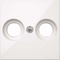 Merten Zentralplatte für Koaxial-Antennensteckdose, glänzend, Unterputz, Kunststoff, IP20 weiß (glänzend), Retail