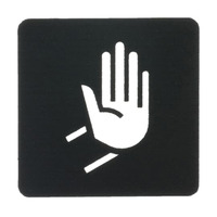 Busch-Jaeger Piktogramm Größe 43,3 x 43,3 mm Kunststofffolie, Dekoration silber, Retail