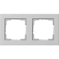 Gira Abdeckrahmen zweifach E2, lackierter Kunststoff, matt, Unterputzmontage, Schutzart IP20 grau, Retail
