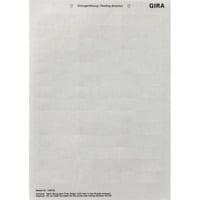 Gira Beschriftungsbogen aus PET-Folie im DIN A4-Format 62 x 18 Millimeter Retail