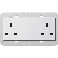 Gira Doppelsteckdose British Standard 13 Ampere weiß, Retail