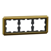 Merten D-Antik Metallrahmen dreifach gold, Retail