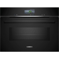 Siemens CM776GKB1 IQ700, Backofen schwarz/edelstahl, mit Mikrowellenfunktion, 60 cm, Home Connect