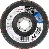 Bosch Professional PRO X571 Fächerschleifscheibe, Ø 125mm, K40 Bohrung 22,23mm, abgewinkelt
