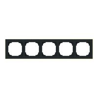 Busch-Jaeger Rahmen fünffach mit Dekorring gold, Retail