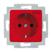 Busch-Jaeger Schutzkontaktsteckdose Steckdosen-Einsatz rot, Retail