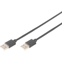 Digitus USB 2.0 Anschlusskabel USB-A (Stecker) > USB-A (Stecker) schwarz, 5 Meter