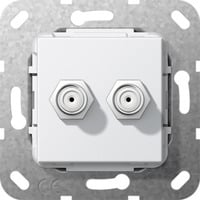 Gira Unterputz Tragring zweifach Satellitenanschluss F-Buchse Kupplung, Befestigung/Montage Retail