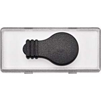 Merten Schriftfeld mit tastbaren Symbol Licht glasklar, Rahmen transparent, Retail