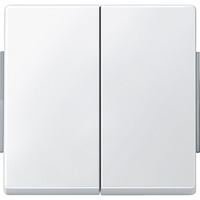 Merten Wippe für Serien-, Doppelwechselschalter- und Doppeltaster-Einsatz, zweiteilig, glänzend weiß (glänzend), Retail