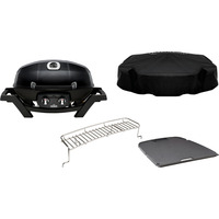 Napoleon TRAVELQ PRO285 Set, Gasgrill schwarz, inkl. Grillplatte, Warmhalter, Haube
