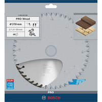 Bosch PRO Wood Kreissägeblatt, Ø 210mm, 48Z Bohrung 30mm, für Kapp- & Gehrungssägen