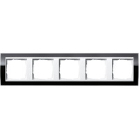 Gira Abdeckrahmen fünffach, Abdeckung schwarz, Retail