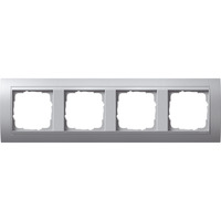 Gira Abdeckrahmen vierfach mit Zwischenrahmen aluminium, Retail