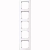 Merten Rahmen fünffach waagerecht und senkrecht 478525, glänzend, antibakteriell, Thermoplast weiß (glänzend), Retail