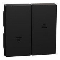 Merten Wippe für Rolladenschalter, zweiteilig, mit Pfeilsymbol, lackiert, matt, IP20 schwarz (matt), Retail