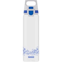 SIGG Trinkflasche Total Clear One MyPlanet "Blue" 0,75L transparent/dunkelblau, Ein-Hand-Verschluss ONE