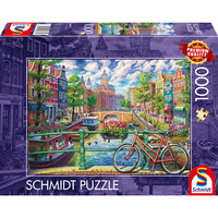 Schmidt Spiele Amsterdamer Grachtenzauber, Puzzle 1000 Teile