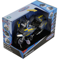 VEDES Speedzone Polizeimotorrad 18 Zentimeter mit Licht und Sound, Freilauf, Modellfahrzeug 
