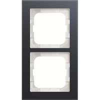 Busch-Jaeger Abdeckrahmen 2-fach, Abdeckung grau, Retail
