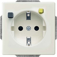 Busch-Jaeger Busch-J. FI-SCHUKOMAT Einsatz elfenbein weiá 3120 EUCB-82, Steckdose weiß, Retail