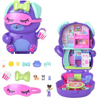 Mattel Polly Pocket Welpen Übernachtungsparty Schatulle mit Puppe und Zubehör 