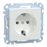 Merten Schutzkontakt-Steckdose mit Schraub-Liftklemme weiß (glänzend), Retail