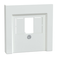 Merten Zentralplatte Anschlussdose TAE, glänzend, Thermoplast, Unterputz, mit Schraubbefestigung weiß (glänzend), Retail