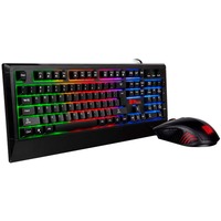 Thermaltake Challenger Combo RGB, Desktop-Set schwarz, DE-Layout, Rubberdome