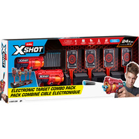ZURU XSHOT Interaktive Zielscheibe & Fury 4 2er Pack, Dartblaster