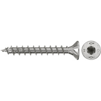 fischer Spanplattenschraube PowerFast II 4,5x30 Senkkopf TX 200 Stück, mit Vollgewinde, Edelstahl A2