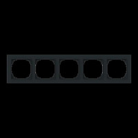 Busch-Jaeger Abdeckrahmen 5-fach schwarz, Retail