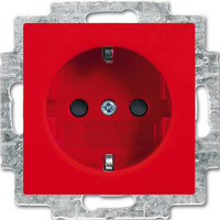 Busch-Jaeger Schutzkontaktsteckdosen-Einsatz rot, Retail