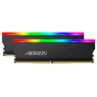 GIGABYTE DIMM 16 GB DDR4-3333 (2x 8 GB) Dual-Kit, Arbeitsspeicher schwarz, GP-ARS16G33, AORUS RGB, INTEL XMP
