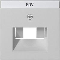 Gira Abdeckung für UAE/IAE (ISDN) und Netzwerk-Anschlussdose mit Beschriftungsfeld, matt lackiert grau, Retail