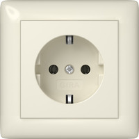 Gira Schutzkontaktsteckdose Typ F mit Vollplatte für Einzelmontage weiß, Retail