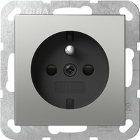 Gira Steckdose mit Erdungsstift und erhöhtem Berührungsschutz edelstahl, Retail