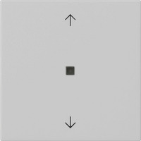 Gira Wippe einfach mit Pfeilsymbolen und Kontrollfenster lackiert grau, Retail