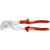 KNIPEX Zangenschlüssel 86 06 250, VDE-isoliert rot/gelb, Länge 250mm, 19-fach einstellbar