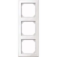 Merten Rahmen dreifach waagerecht und senkrecht glänzend Thermoplast 478319 weiß (glänzend), Retail