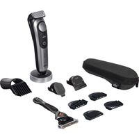 Braun Series 9 Barttrimmer BT9440, Bartschneider chrom/schwarz, Mit 11 Barber-Tools