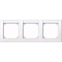 Merten Rahmen 3-fach mit Beschriftungsträger, Typ 471325, Abdeckrahmen, M-SMART System M weiß (glänzend), Retail