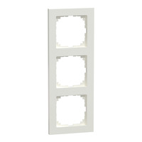 Merten Rahmen dreifach für Senkrecht- und Waagerechtmontage aus Thermoplast, glänzend weiß (glänzend), Retail