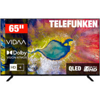 Telefunken D65Q920B2CW, QLED-Fernseher 164 cm (65 Zoll), schwarz, UltraHD/4K, VIDAA OS-Betriebssystem