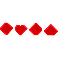 fischer Fugenglätter Set, 4-teilig, Dichtmasse rot