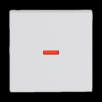 Busch-Jaeger Kontrollwippe einteilige Wippe Aus, Wechselschalter, Kreuzschalter, Taster weiß (matt), Retail