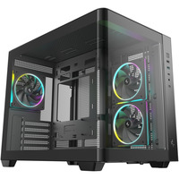 DeepCool CG330U 3F, Tower-Gehäuse schwarz, Panorama-Design