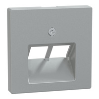 Merten Zentralplatte Aluminium für Universal-Anschluss-Einsätze Typ 298060, Unterputzmontage aluminium, Retail